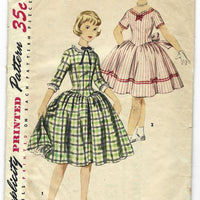 Simplicity 1397 Girls Dress Vintage 1950s Sewing Pattern