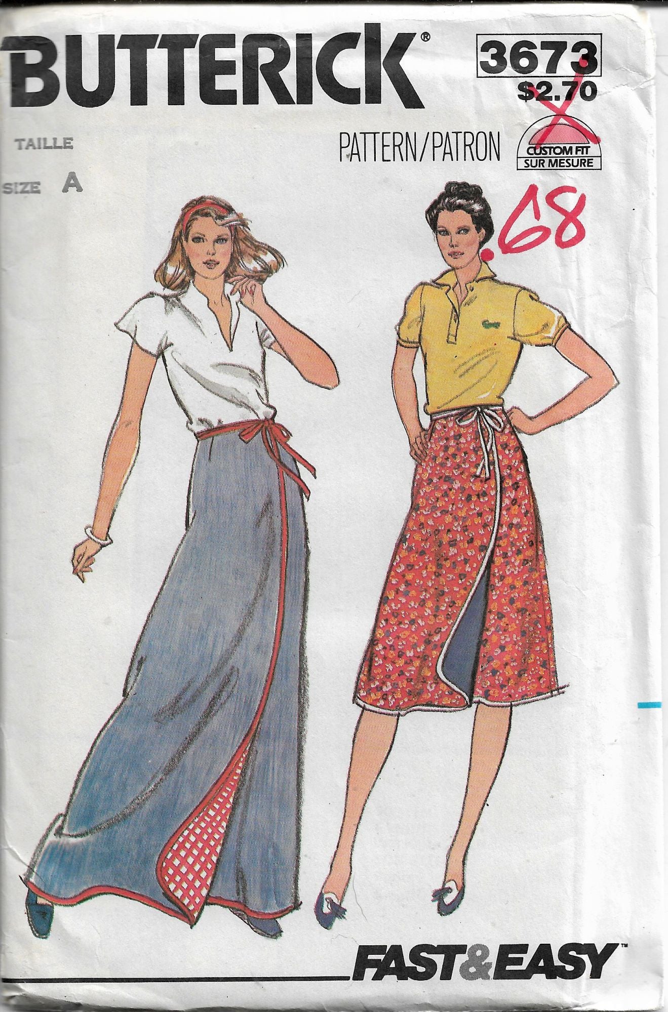 Vintage wrap hotsell around skirt pattern