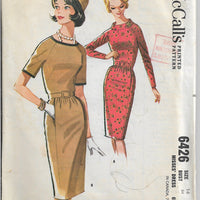 McCalls 6426 Ladies Sheath Dress Vintage Sewing Pattern 1960s - VintageStitching - Vintage Sewing Patterns