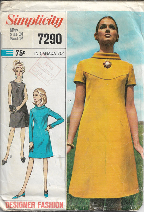 simplicity 7290 vintage pattern